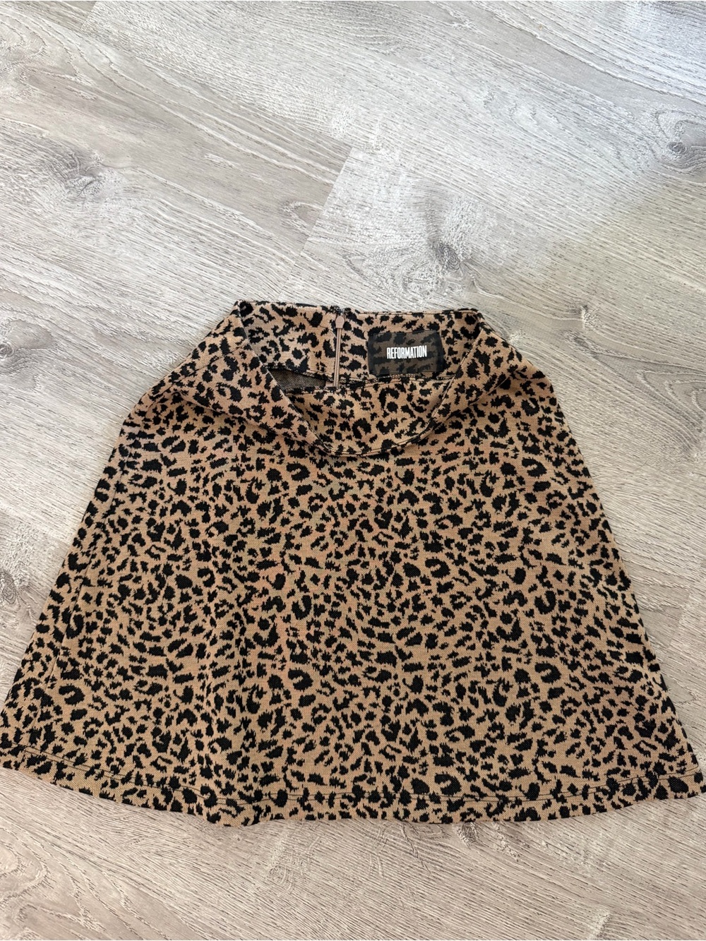 Reformation Leopard Print Toiletry Bag in Brown and Black